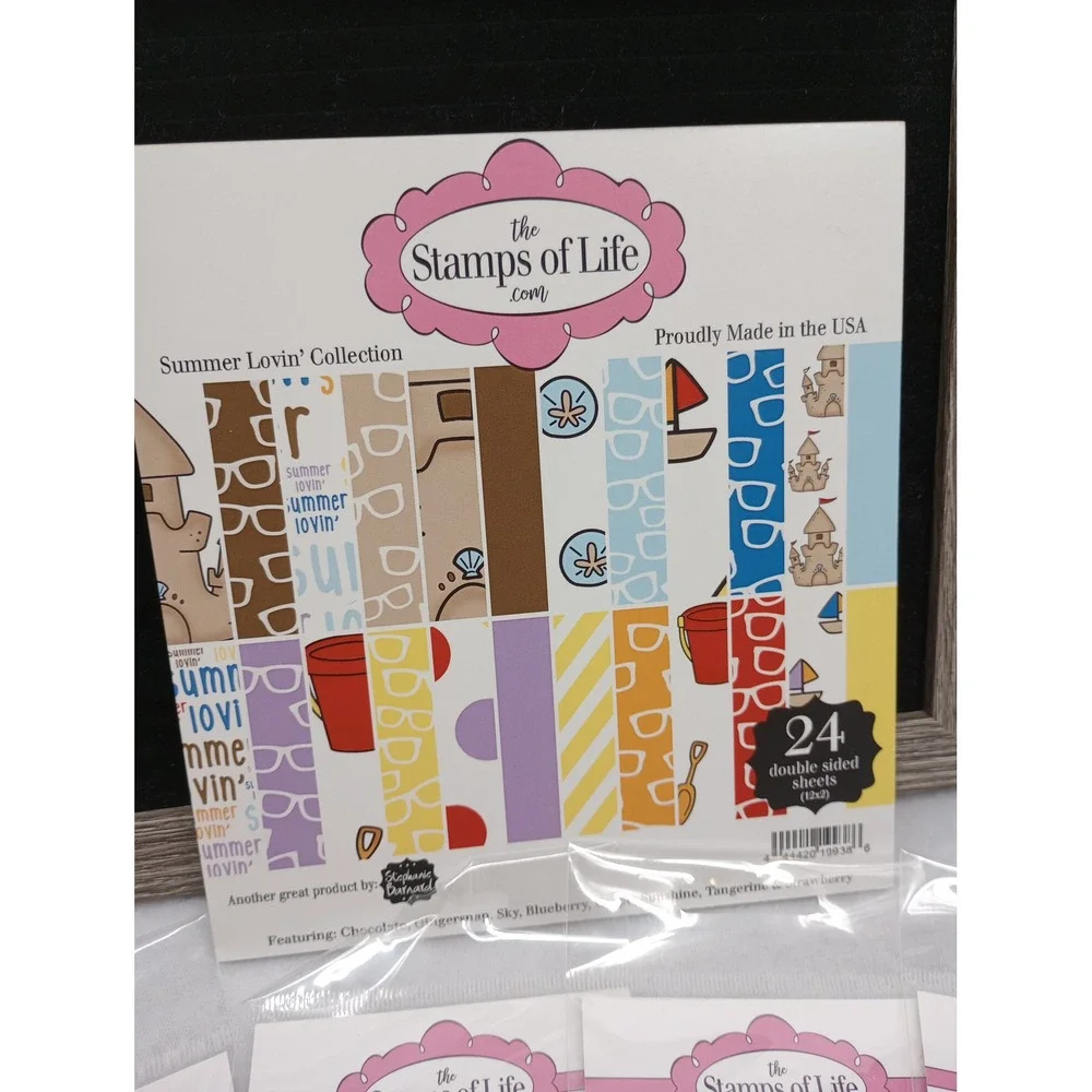 The Stamps of Life Paper Pad & Stickers Set 6x6 Multicolor Summer Lovin Beach